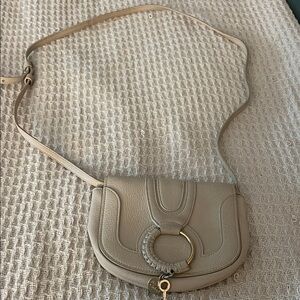 See By Chloe Taupe Leather Crossbody Bag